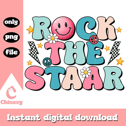 Rock the staar smiley emoji png, test day toolkit png