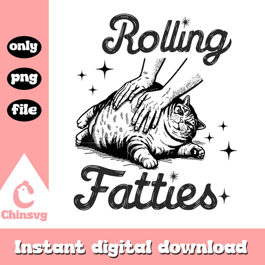 Rolling fatties cat drawing png, cute cat photos png, fat png
