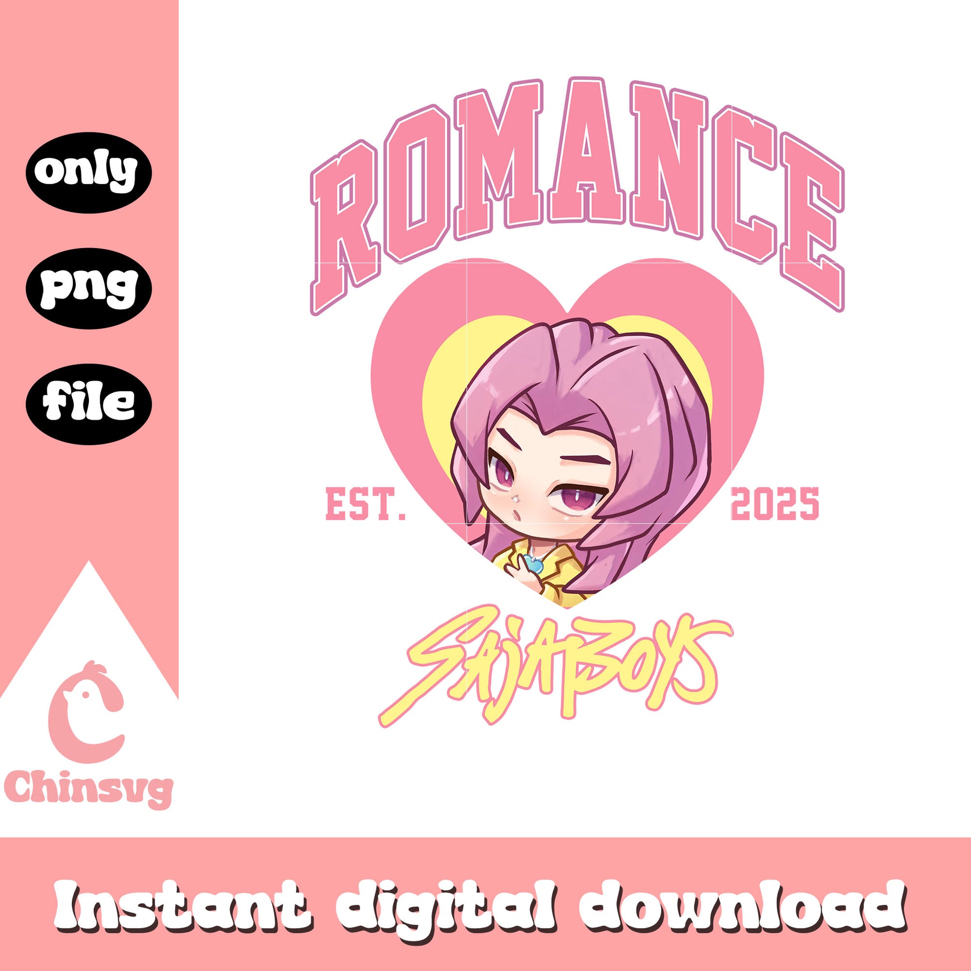Romance kpop est 2025 christmas heart png, saja boys romance png