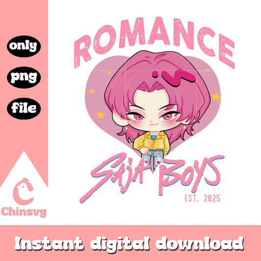Romance saja boys est 2825 design png, boy band kpop demon hunters png
