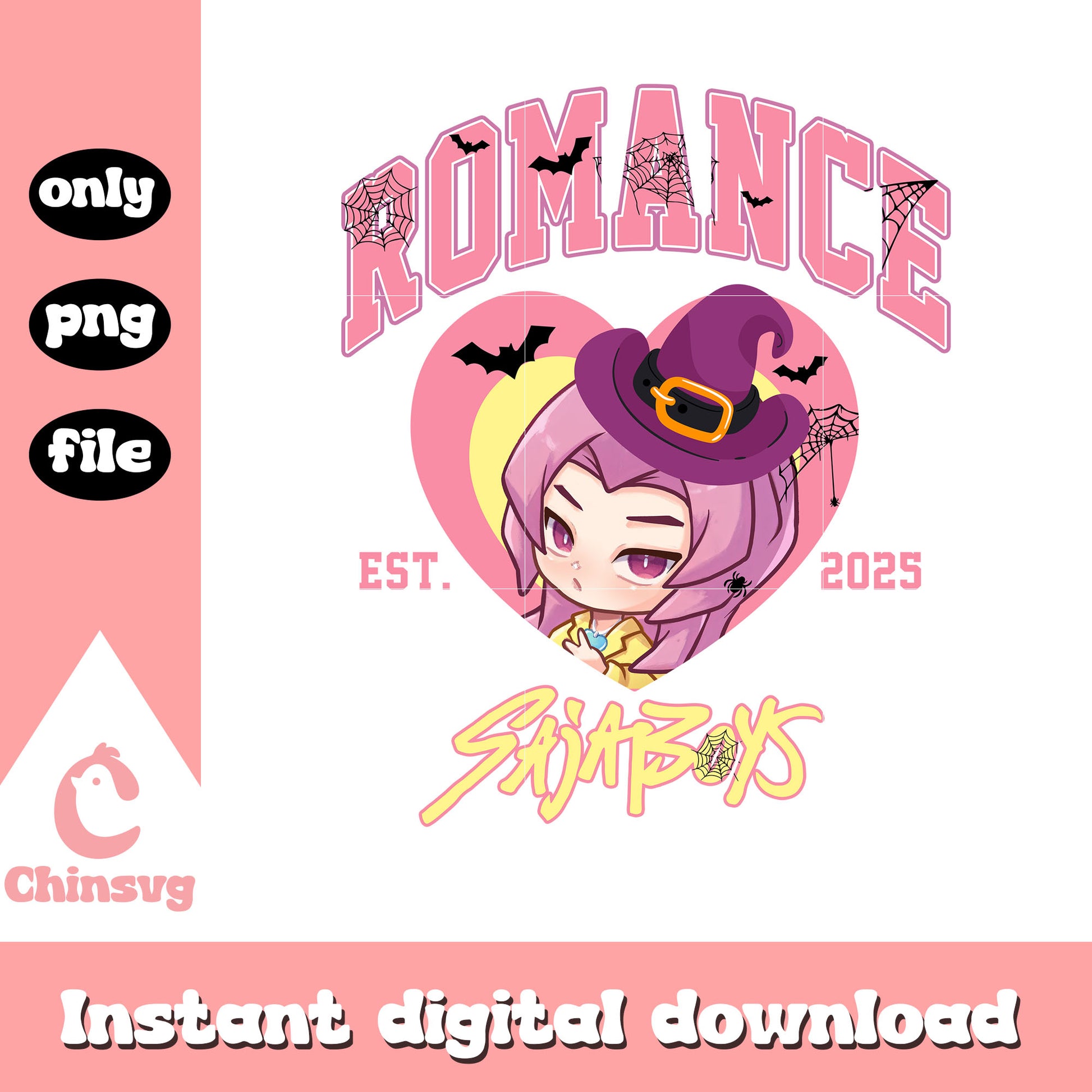 Romance saja boys halloween design png, saja boys boy band png