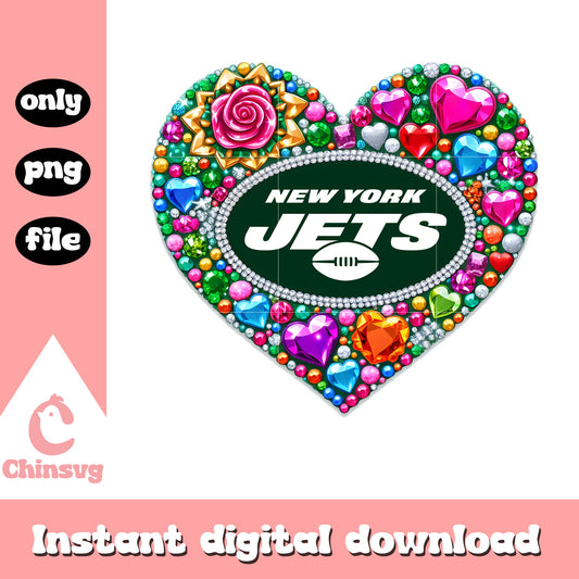 Rose diamon heart jets png, new giants football​ png, nfl png