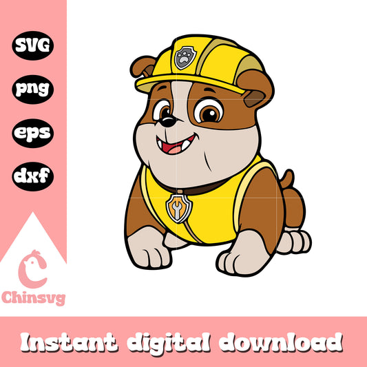 Rubble cartoon character svg, paw patrol svg, cartoon svg