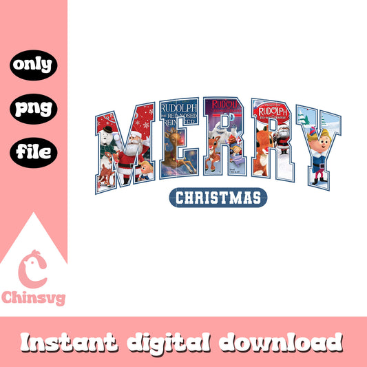 Rudolph the red-nosed reindeer christmas png, santa claus png