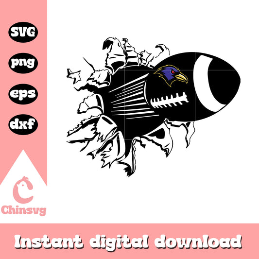 Rugby ball baltimore ravens logo design svg, rugby ball svg