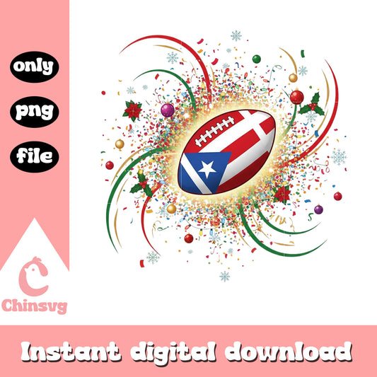 Rugby ball christmas design png, rugby ball​ png, christmas png