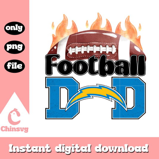 Rugby ball football dad Chargers png, Los Angeles Chargers logo png
