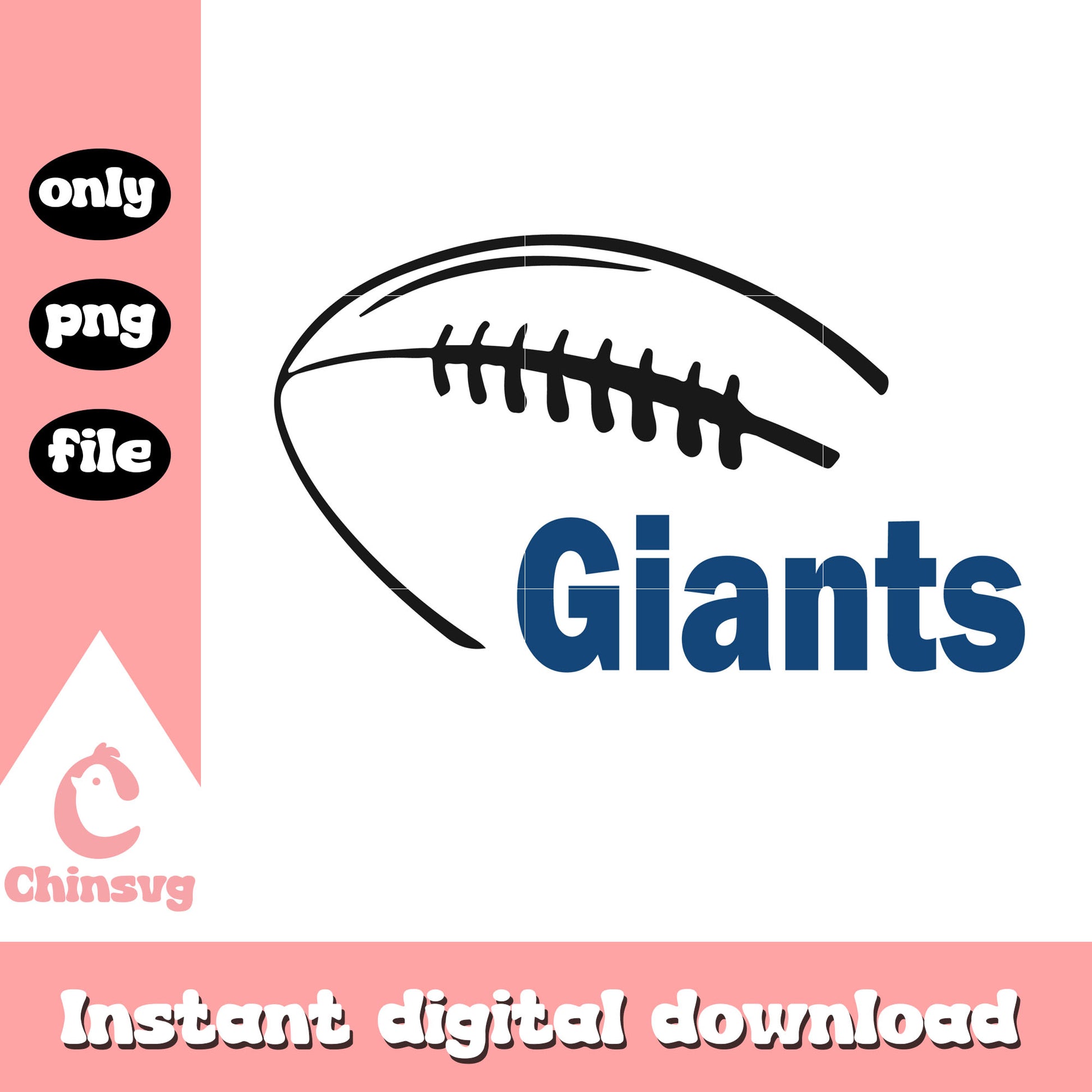 Rugby ball outline giants design svg, rugby ball svg