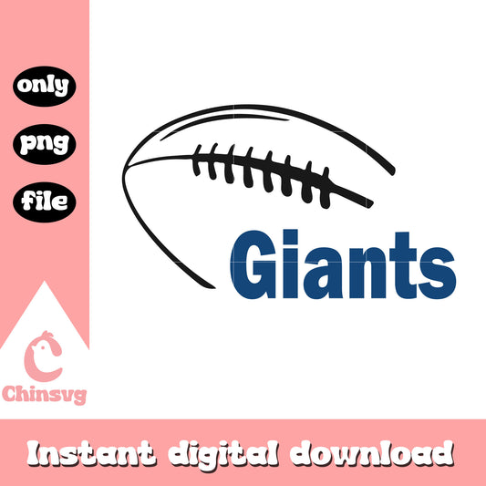 Rugby ball outline giants design svg, rugby ball svg