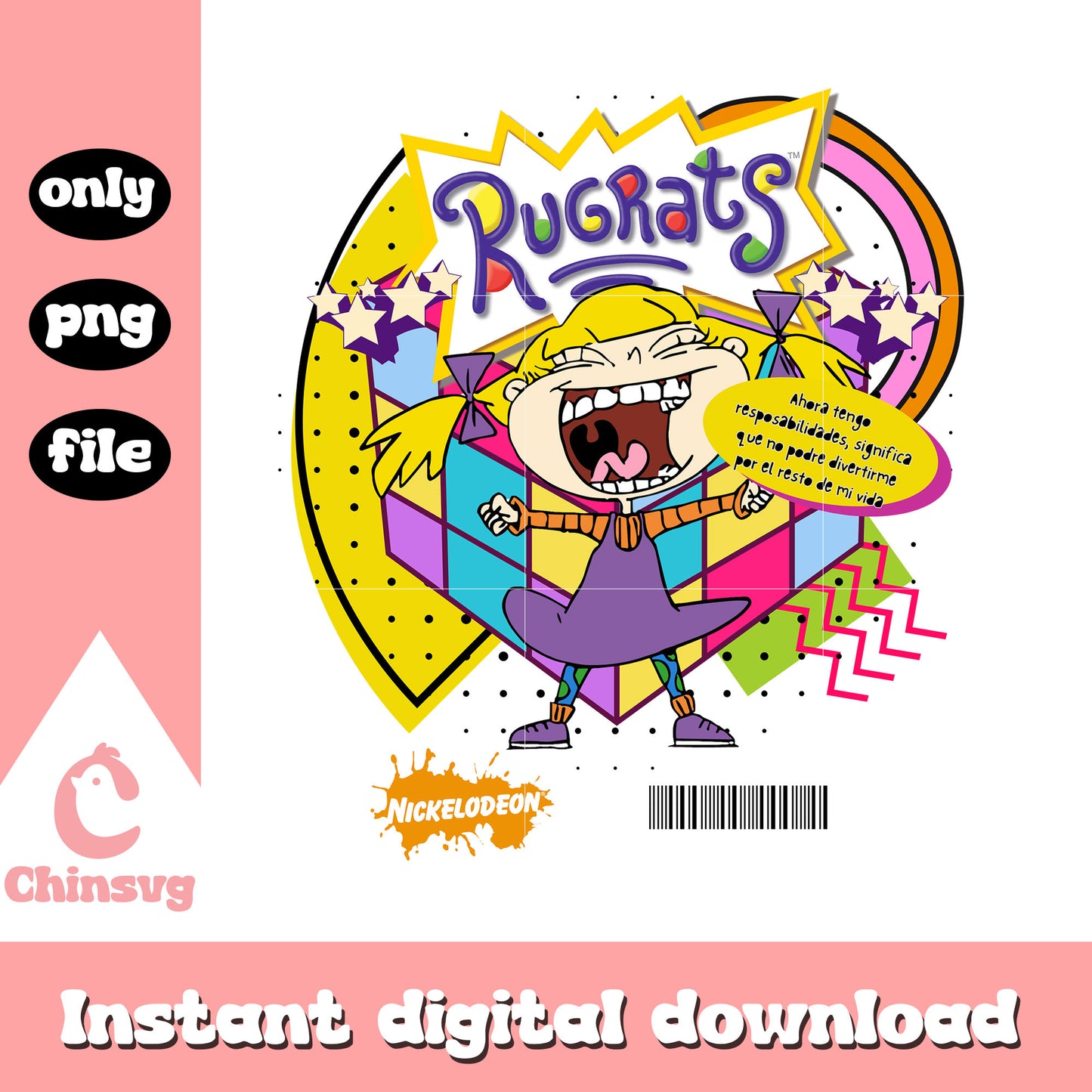Rugrats angelica pickles clipart png, angelica rugrats quotes png