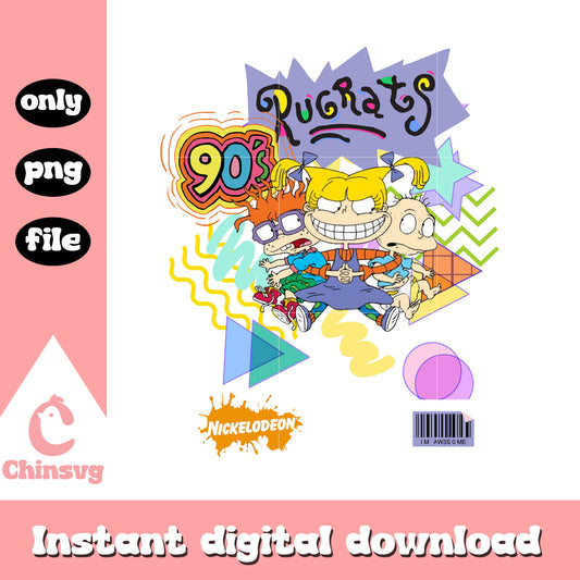 Rugrats friends characters clipart png, rugrats the movie png