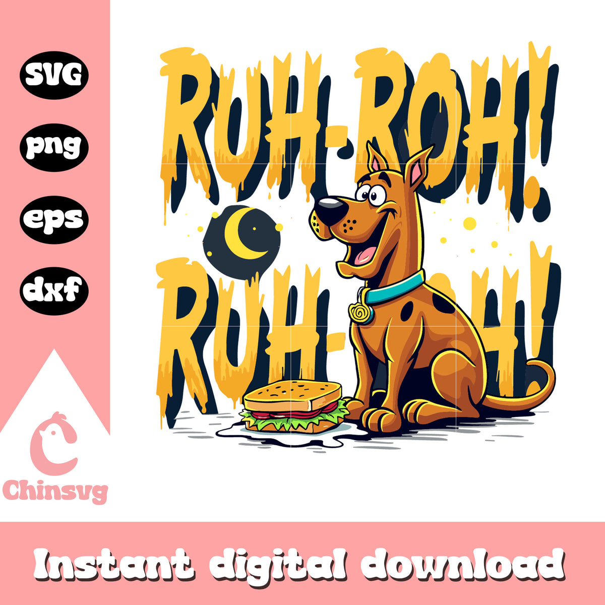 Scooby Doo Ruh Ruh roh Scooby Doo character svg, cartoon character svg – Chinsvg