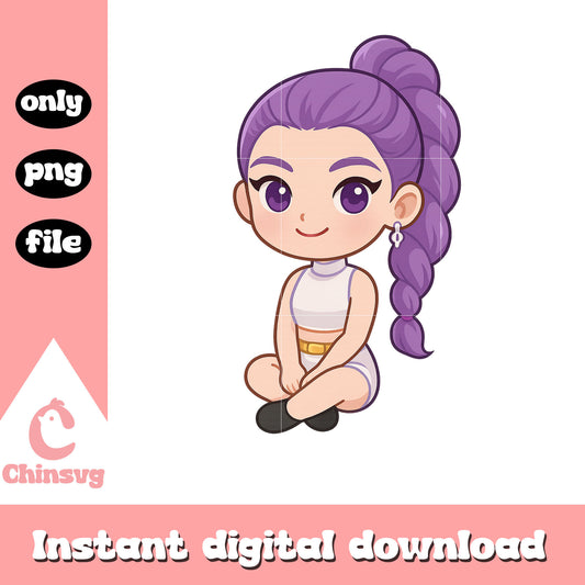 Rumi character kpop demon hunter png, huntrix rumi png