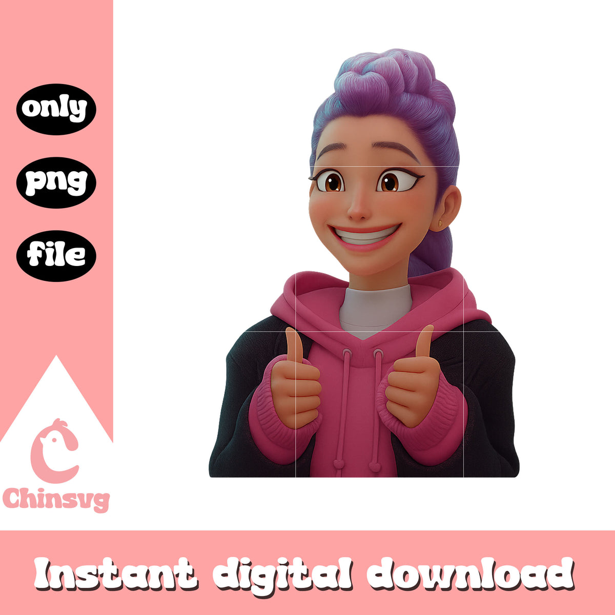 Rumi character nice design png, rumi kpop hunters png, huntrix movie p ...