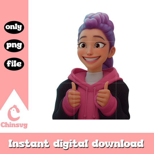 Rumi character nice design png, rumi kpop hunters png, huntrix movie png