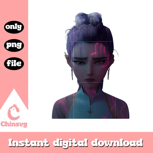 Rumi evil sad design png, rumi kpop hunters png, huntrix movie png