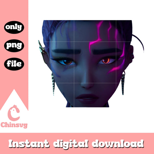 Rumi hunter face design png, rumi huntrix member png