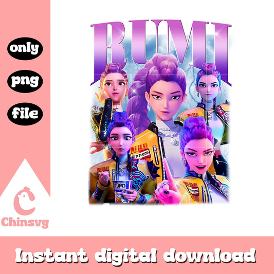 Rumi huntrix demon hunter design png, rumi huntrix png