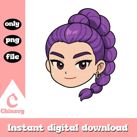 Rumi huntrix group face design png, kpop group png, netflix movies png