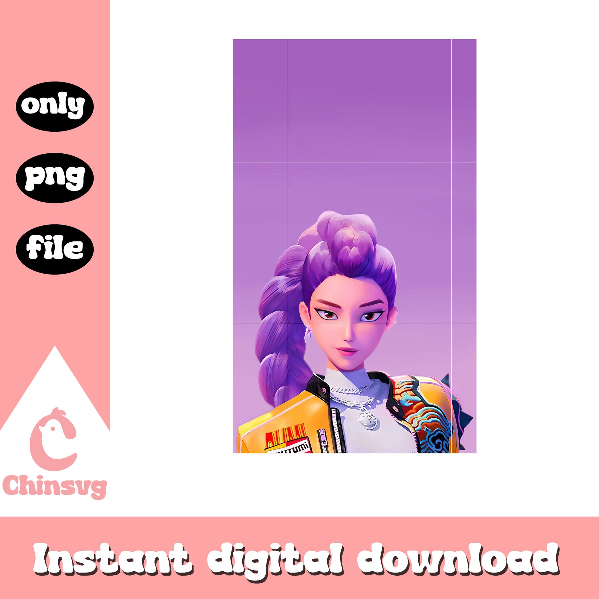 Rumi huntrix hunter band design png, rumi character png