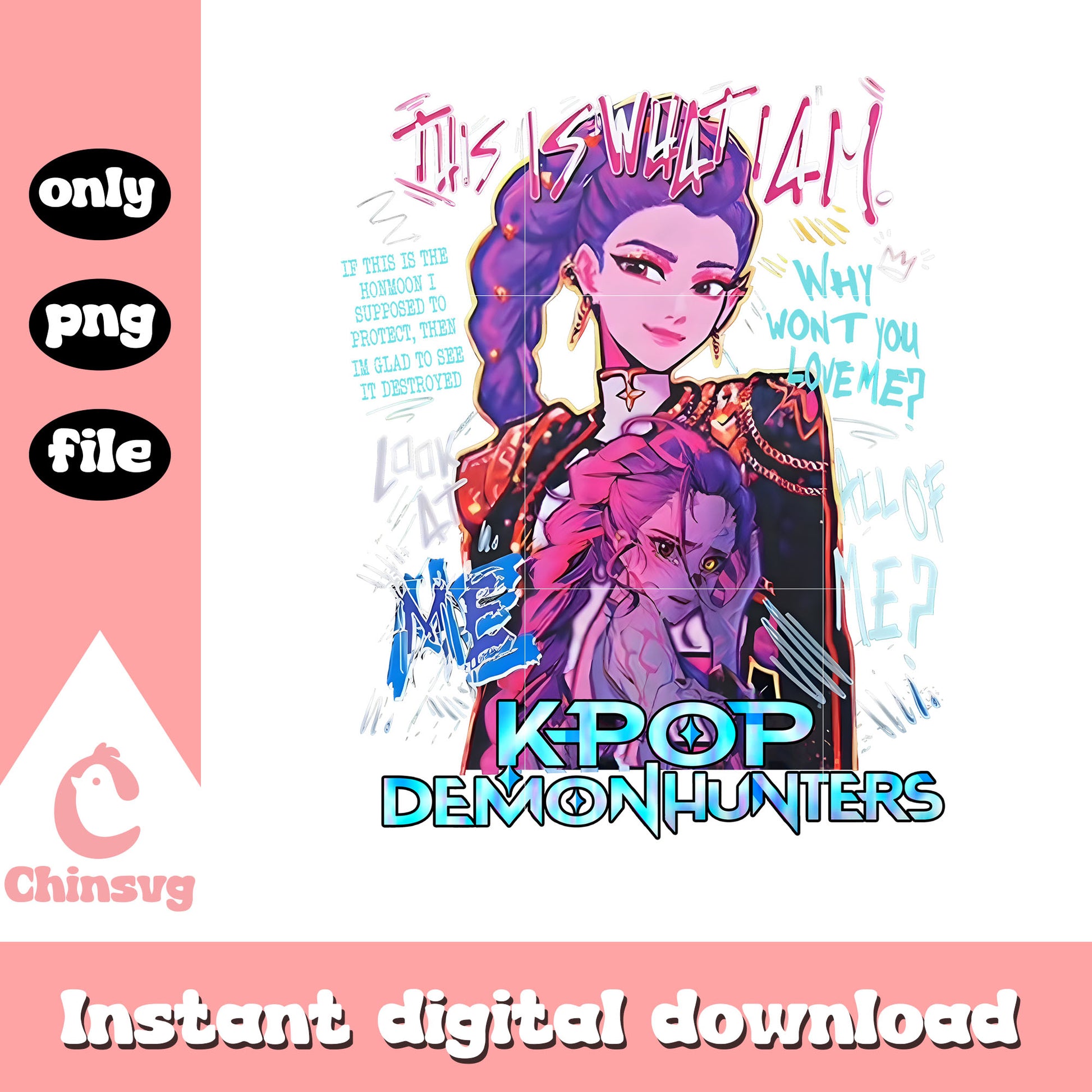 Rumi this is what i am png, rumi kpop demon hunters png