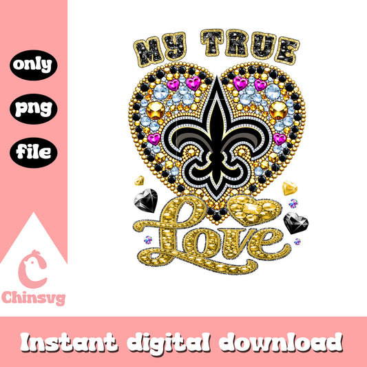Saints black diamond custom png, nfl football saints​ png