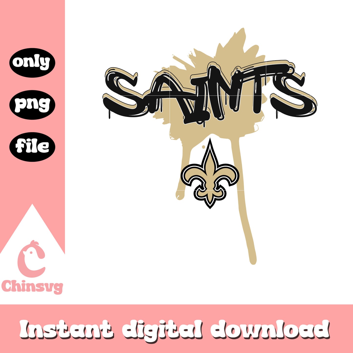 Saints football team logo png, New Orleans Saints logo png