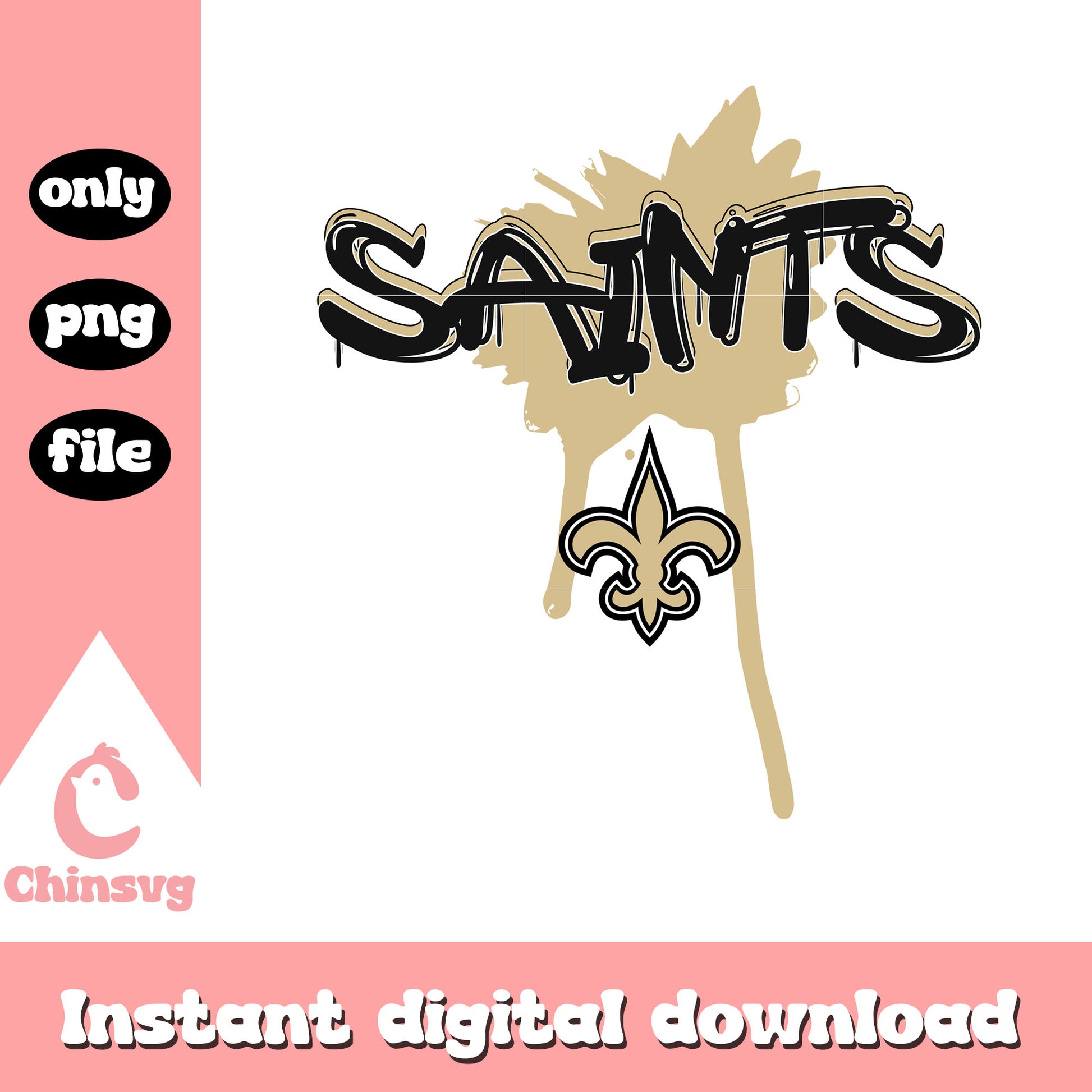 Saints football team logo png, New Orleans Saints logo png