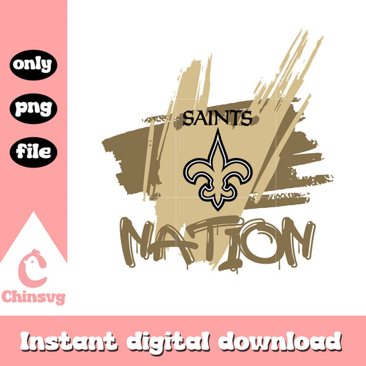 Saints nation logo design png, nfl New Orleans Saints png