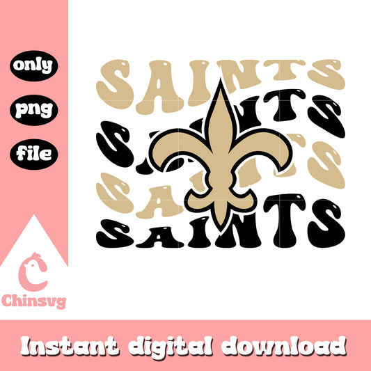 Saints nfl logo design png, New Orleans Saints football png