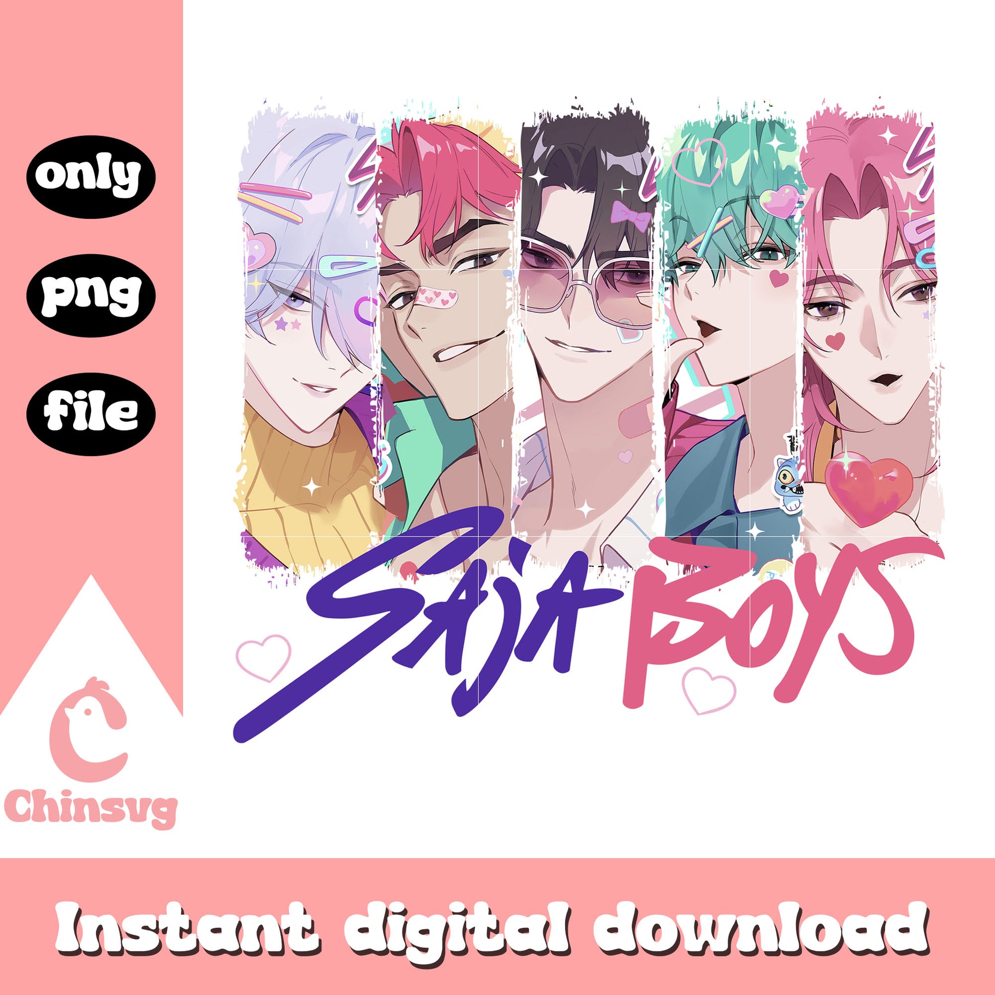 Saja boys anime characters png, kpop -demon -hunters png