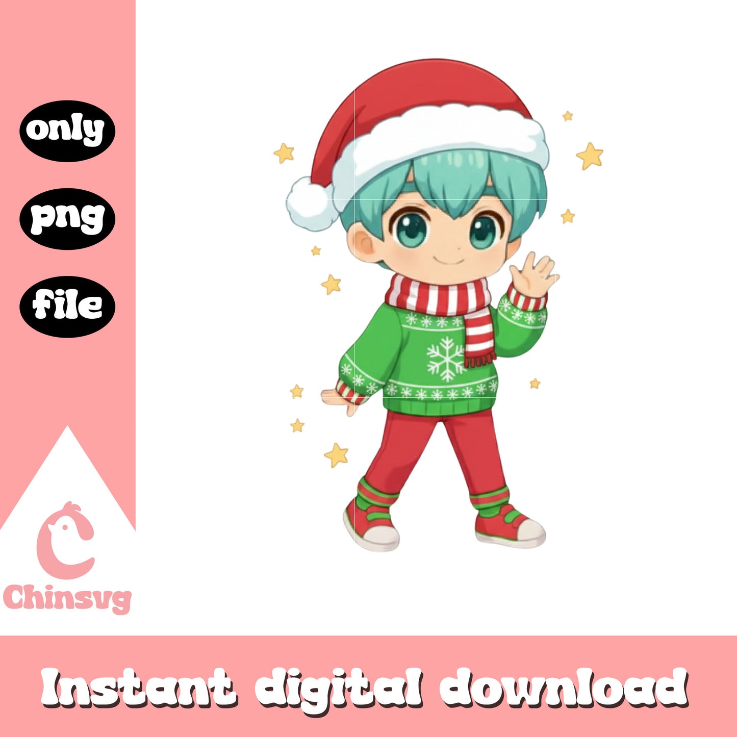 Saja boys baby kpop cozy christmas design png, baby saja boys png