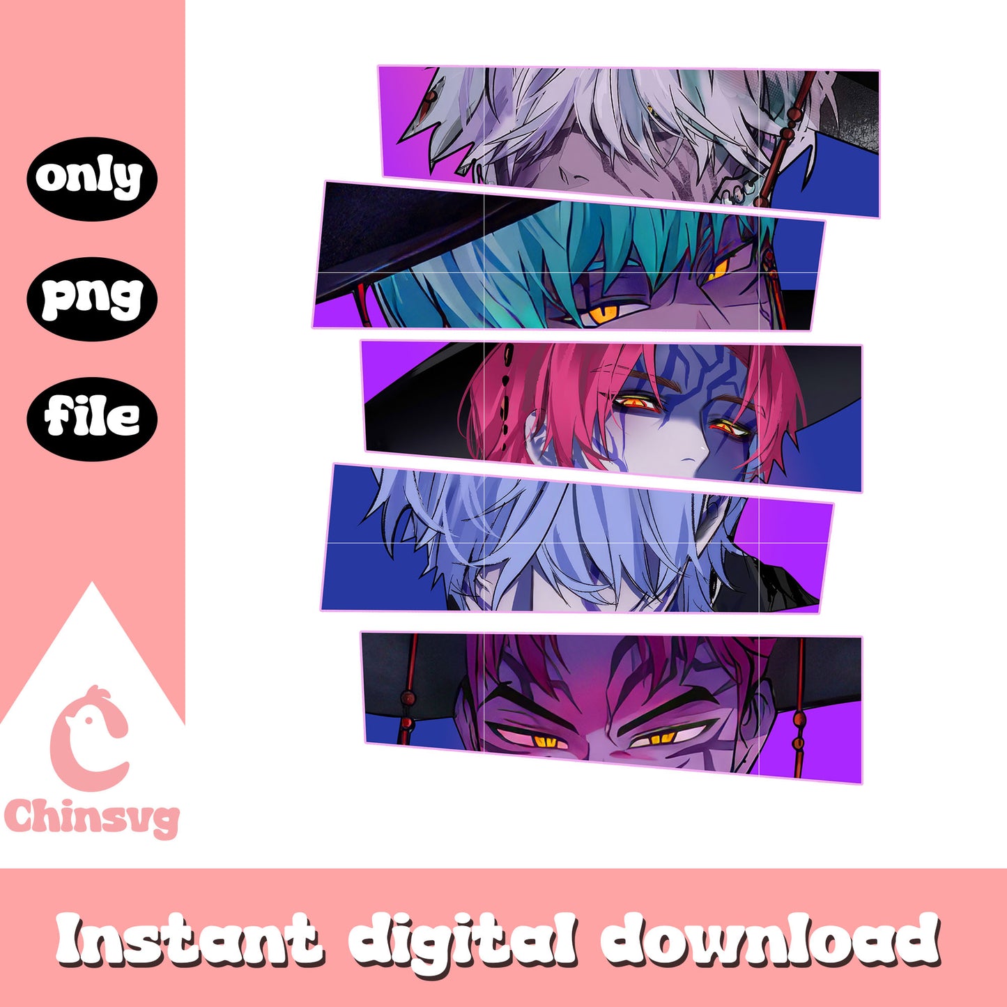 Saja boys demon form eyes design png, kpop demon saja boys png