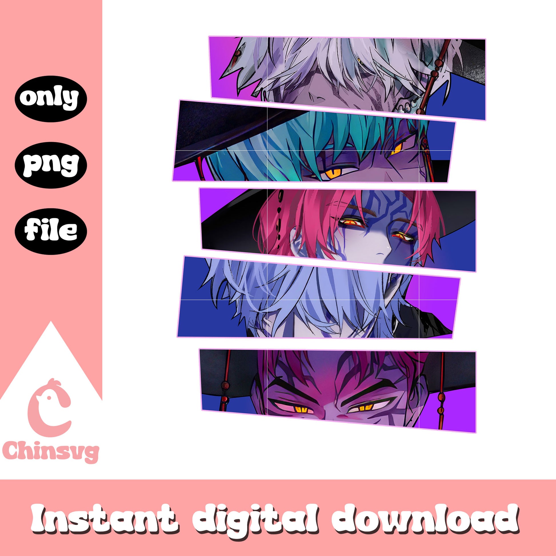 Saja boys demon form eyes design png, kpop demon saja boys png