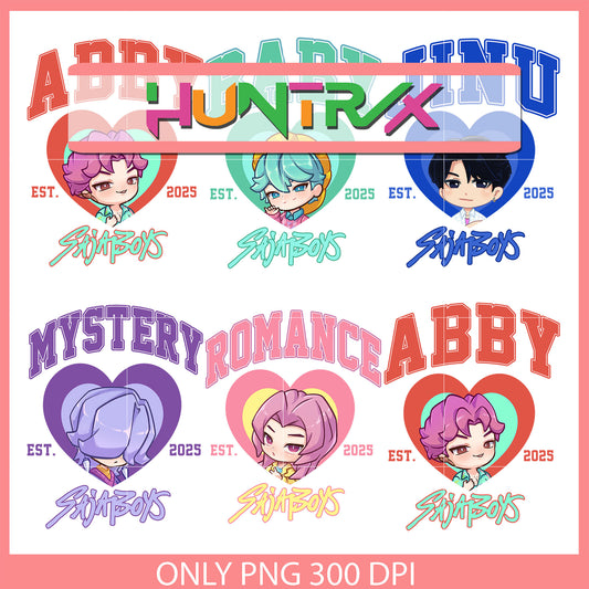 Saja boys est 2025 heart bundle png, saja boys fan png, huntrix png