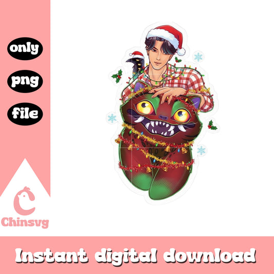Saja boys jinu kpop derpy christmas png, saja boys jinu png