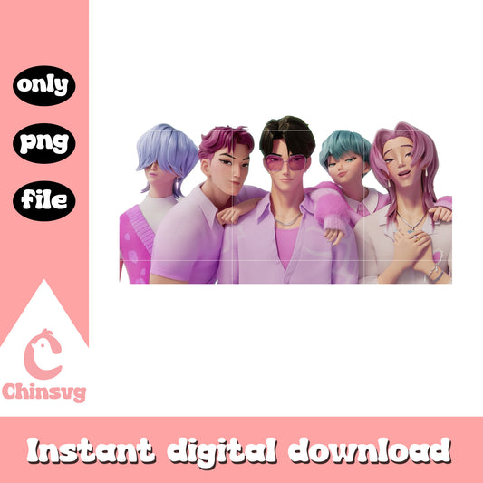Saja boys kpop boy band members png, group of kpop png
