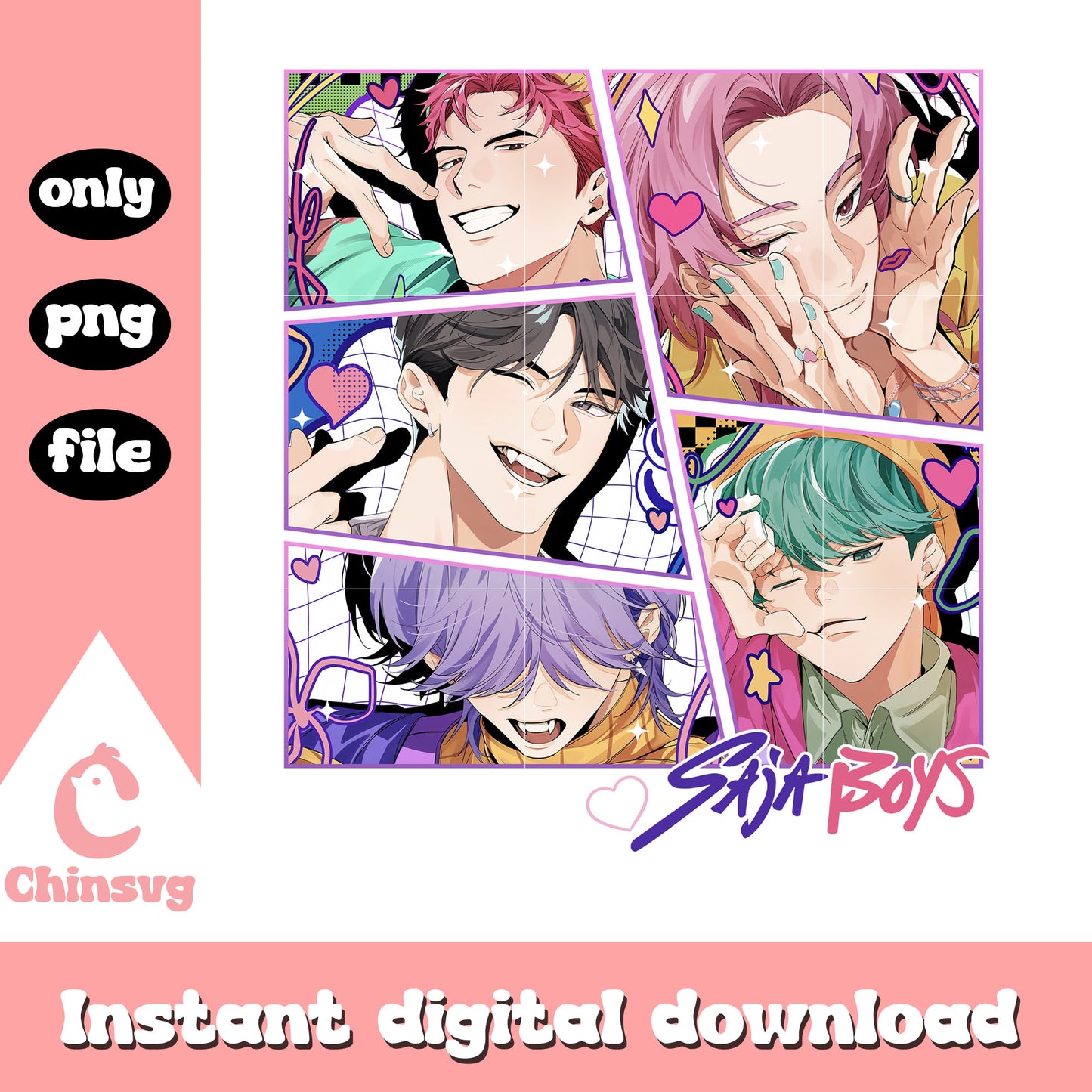 Saja boys kpop demon hunters members png, saja boys png