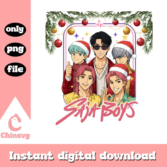 Saja boys members christmas bauble png, christmas decor png
