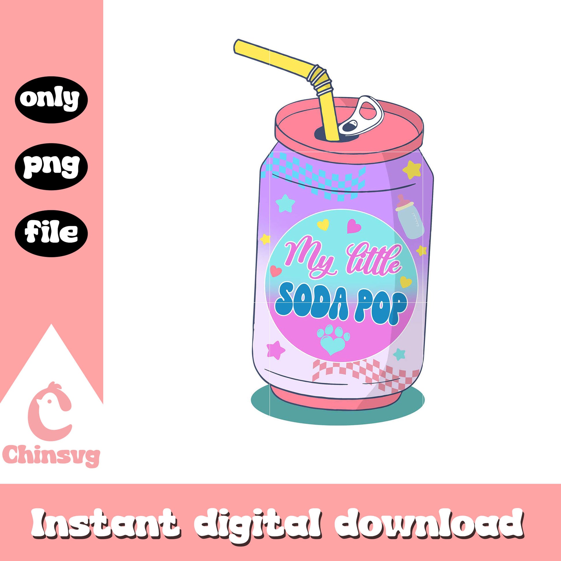 Saja boys my little soda pop png, kpop demon hunters soda png