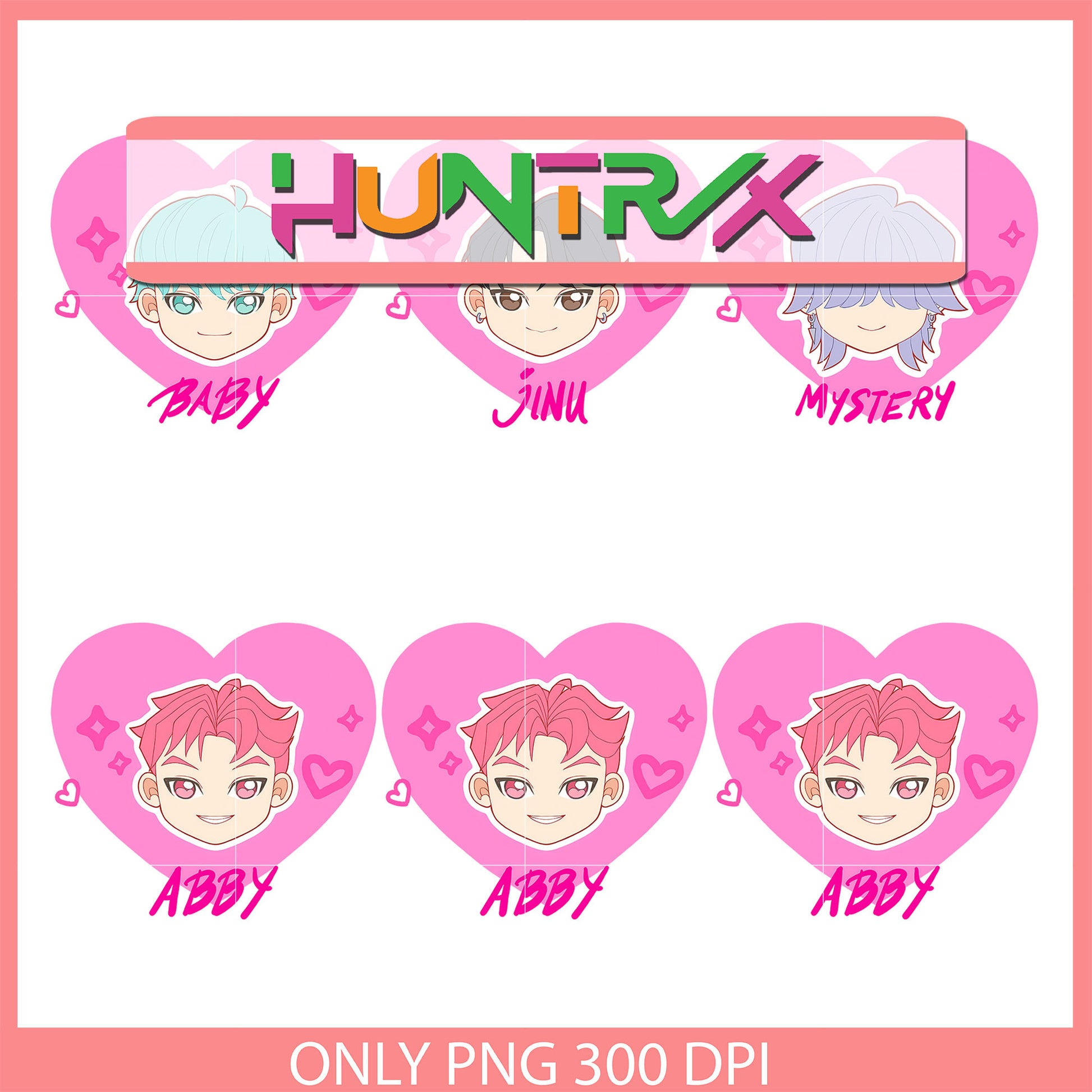 Saja boys name heart bundle png, saja boys fan png, hunter movie png