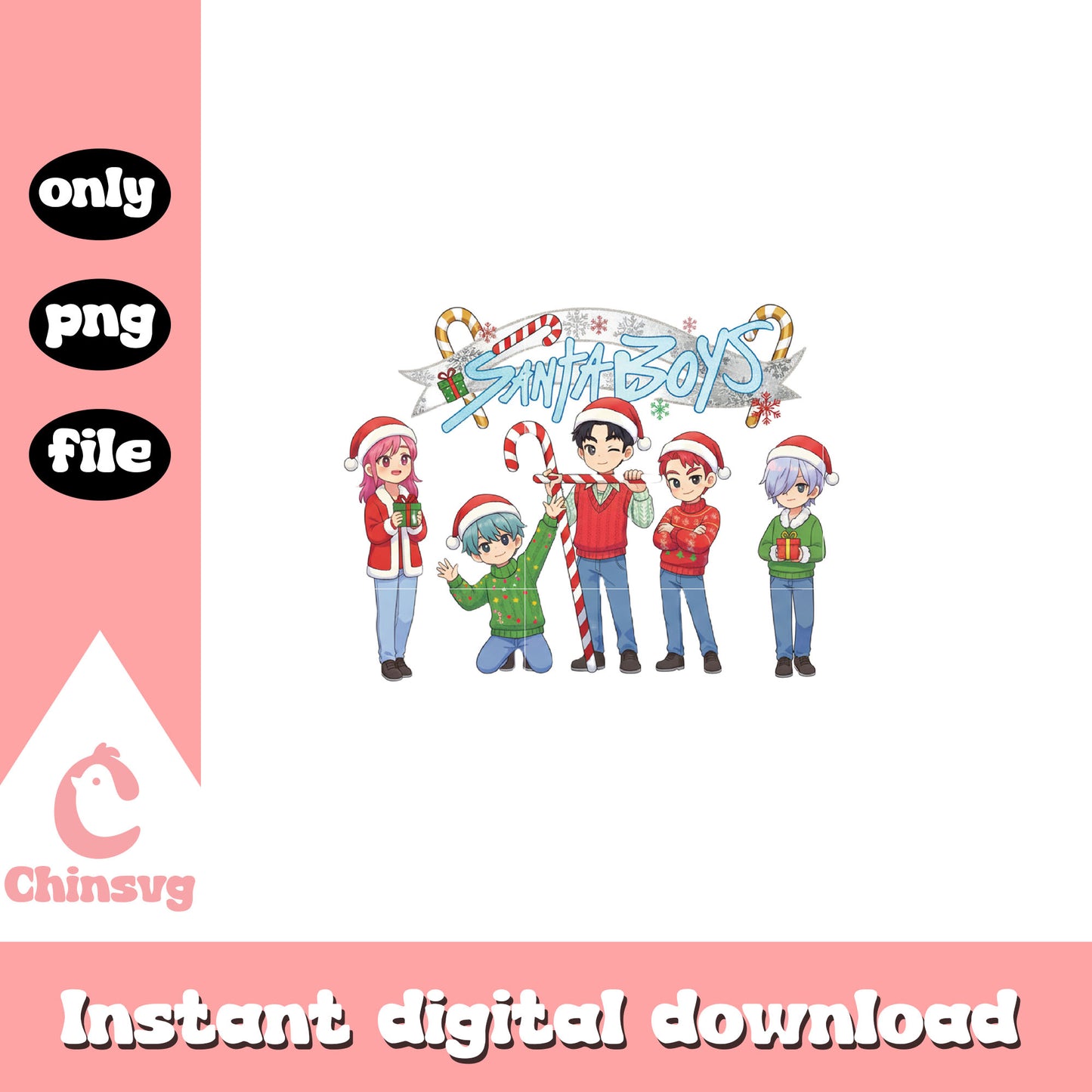 Saja boys x christmas candy cane png, christmas candy png