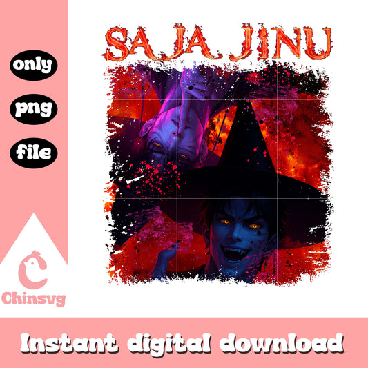 Saja jinu horror devil design png, jinu saja boys png