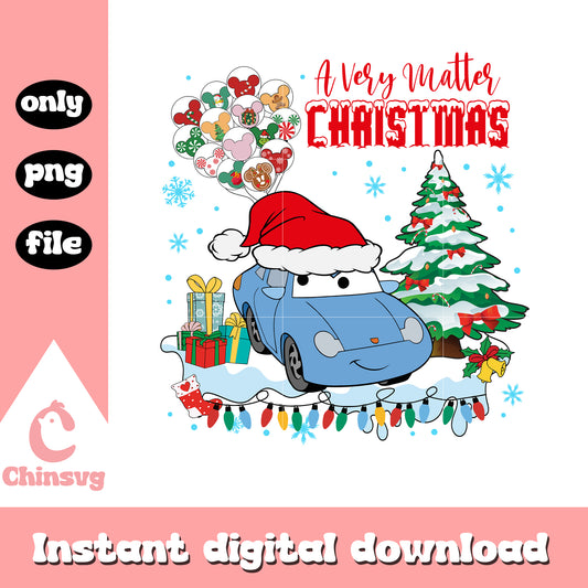 Sally carrera a very matter christmas png, christmas cars disney​ png