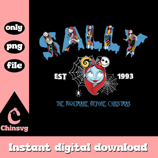 Sally est 1993 nightmare before christmas art png, nightmare before christmas sally png