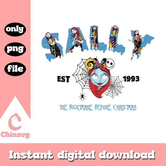 Sally est 1993 nightmare before christmas png, sally nightmare before christmas png