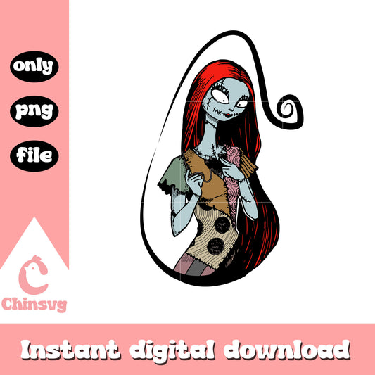 Sally gothic portrait png, nightmare before christmas movie png