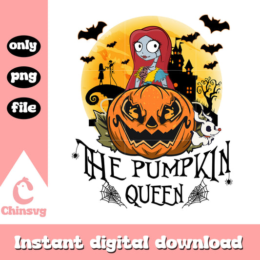 Sallyy the pumpkin queen png, nightmare before christmas characters png