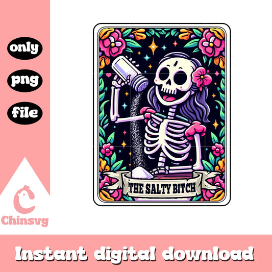 Salty bitch tarot card png, skeleton png, judgement tarot​​ png