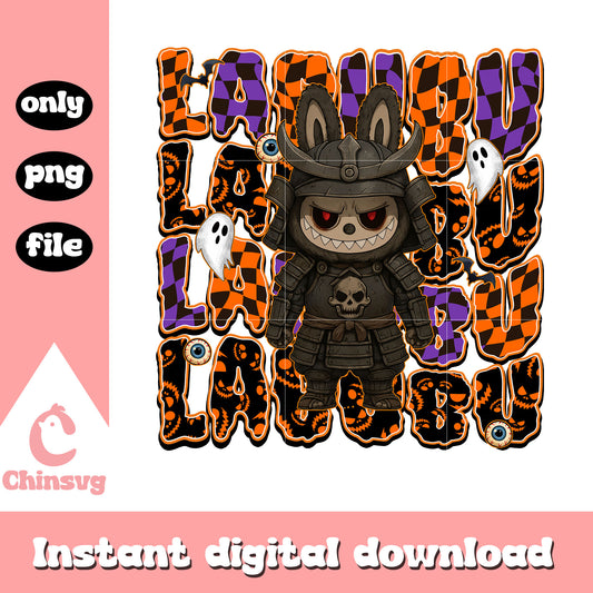 Samurai monster labubu doll design png, labubu the monsters png